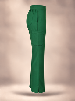 Calça Bellatrix™ de pernas retas verde — vista lateral, fotografia flutuante