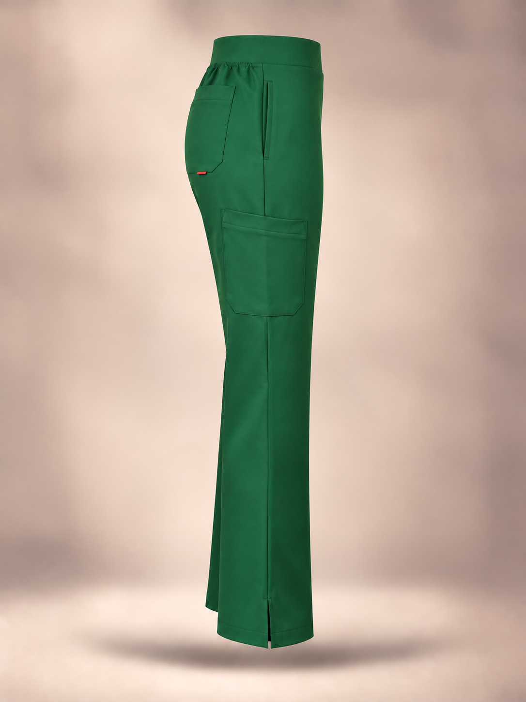 Calça Bellatrix™ de pernas retas verde — vista lateral, fotografia flutuante